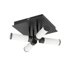 Moderne Badezimmer-Deckenleuchte schwarz 4-flammig IP44 - Bath