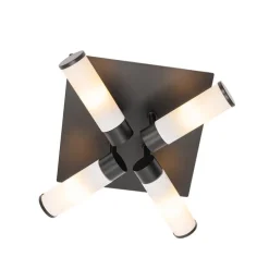 Moderne Badezimmer-Deckenleuchte schwarz 4-flammig IP44 - Bath