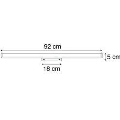 Moderne Badezimmer-Wandleuchte schwarz 92 cm IP44 - Cascada