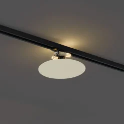 Moderne beige Deckenleuchte für Schienensystem 1-phasig 2-Lichter - Iconic Pulley