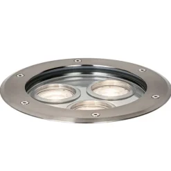 Moderne Bodenleuchte Stahl 3-Licht IP65 - Tribus