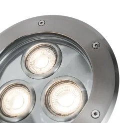 Moderne Bodenleuchte Stahl 3-Licht IP65 - Tribus