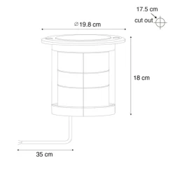 Moderne Bodenleuchte Stahl 3-Licht IP65 - Tribus