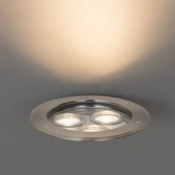Moderne Bodenleuchte Stahl 3-Licht IP65 - Tribus