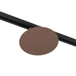 Moderne bronzefarbene Deckenleuchte für 1-Phasen-Schienensystem 2-flammig - Iconic Pulley