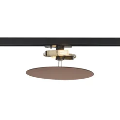 Moderne bronzefarbene Deckenleuchte für 1-Phasen-Schienensystem 2-flammig - Iconic Pulley