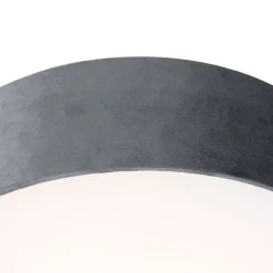 Moderne Deckenlampe grau 40 cm mit goldener Innenausstattung - Drum