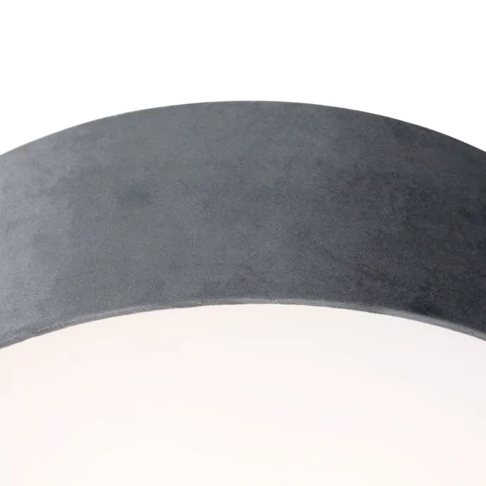 Moderne Deckenlampe grau 40 cm mit goldener Innenausstattung - Drum