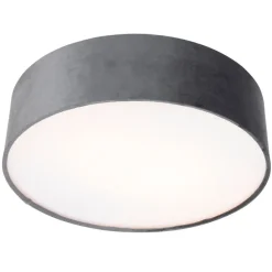 Moderne Deckenlampe grau 40 cm mit goldener Innenausstattung - Drum