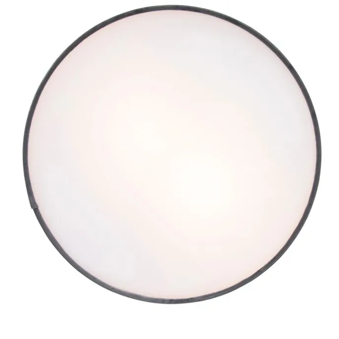 Moderne Deckenlampe grau 40 cm mit goldener Innenausstattung - Drum