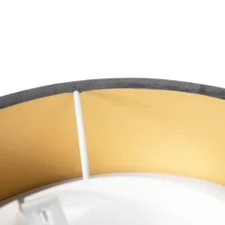 Moderne Deckenlampe grau 40 cm mit goldener Innenausstattung - Drum