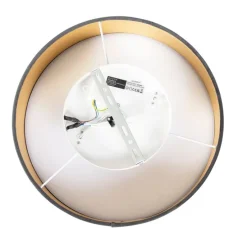 Moderne Deckenlampe grau 40 cm mit goldener Innenausstattung - Drum