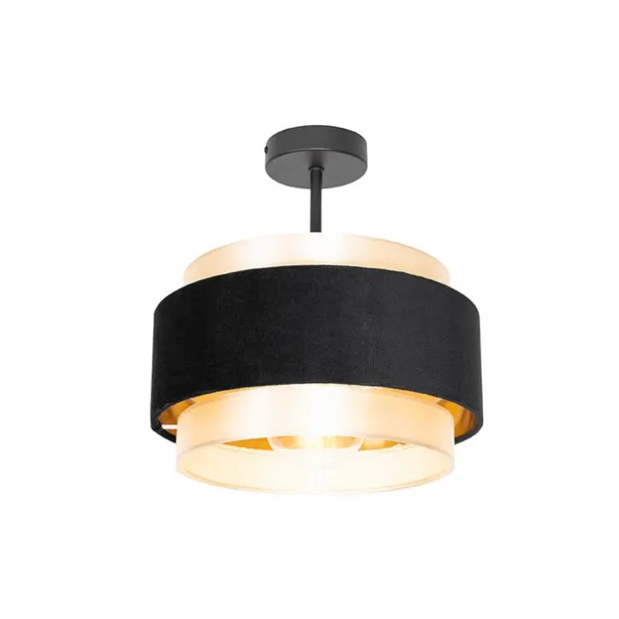 Moderne Deckenlampe Schwarz mit Gold - Elif