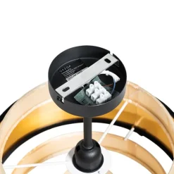 Moderne Deckenlampe Schwarz mit Gold - Elif