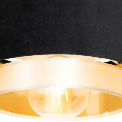 Moderne Deckenlampe Schwarz mit Gold - Elif
