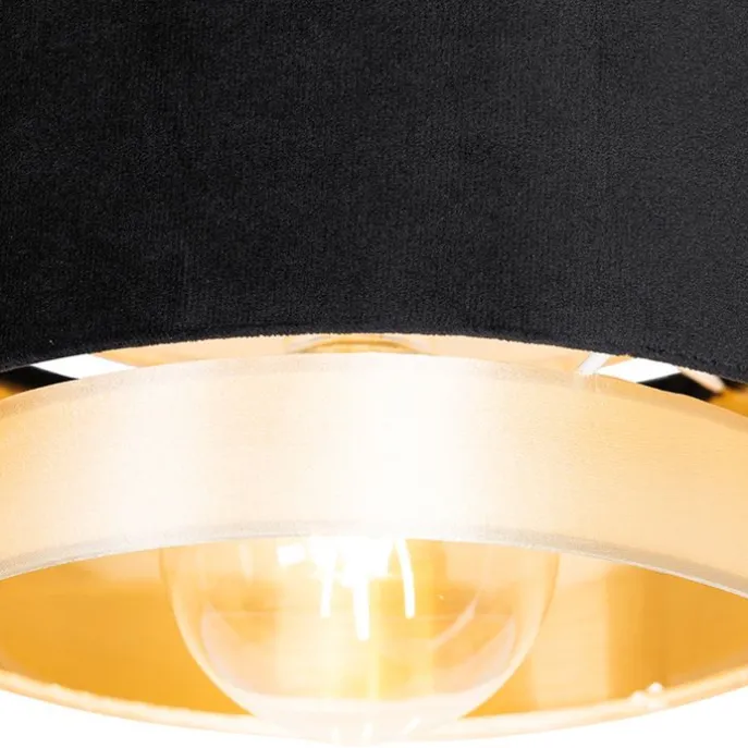 Moderne Deckenlampe Schwarz mit Gold - Elif