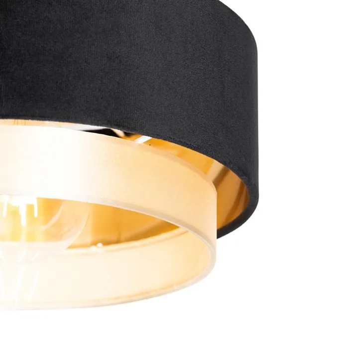 Moderne Deckenlampe Schwarz mit Gold - Elif