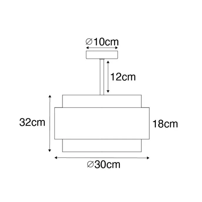 Moderne Deckenlampe Schwarz mit Gold - Elif