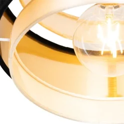 Moderne Deckenlampe Schwarz mit Gold - Elif
