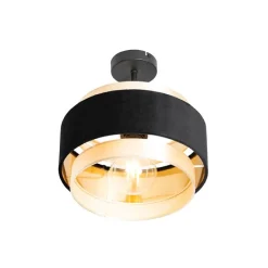 Moderne Deckenlampe Schwarz mit Gold - Elif
