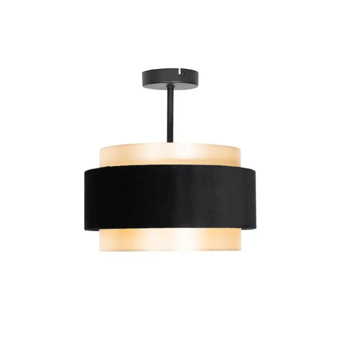 Moderne Deckenlampe Schwarz mit Gold - Elif
