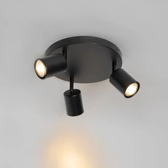 Moderne Deckenlampe schwarz verstellbar rund 3 Lichter - Java