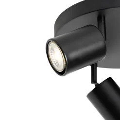 Moderne Deckenlampe schwarz verstellbar rund 3 Lichter - Java