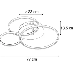 Moderne Deckenleuchte aus Stahl inkl. LED und Dimmer - Rondas