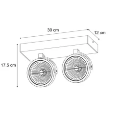 Moderne Deckenleuchte Beige G9 rund schwenk- und neigbar 2-flammig - Go