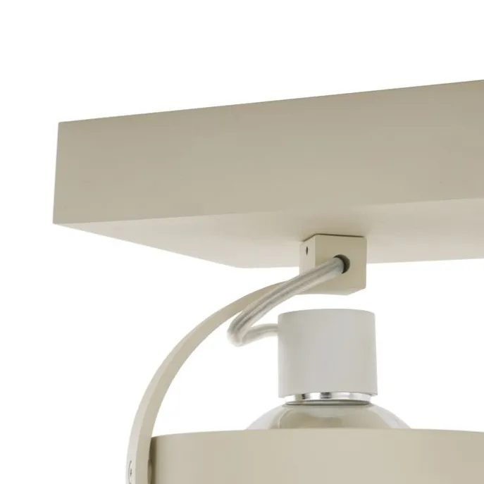 Moderne Deckenleuchte Beige G9 rund schwenk- und neigbar 2-flammig - Go