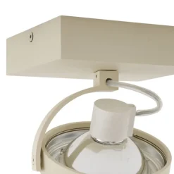 Moderne Deckenleuchte Beige G9 rund schwenk- und neigbar - Go