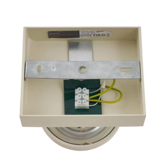 Moderne Deckenleuchte Beige G9 rund schwenk- und neigbar - Go