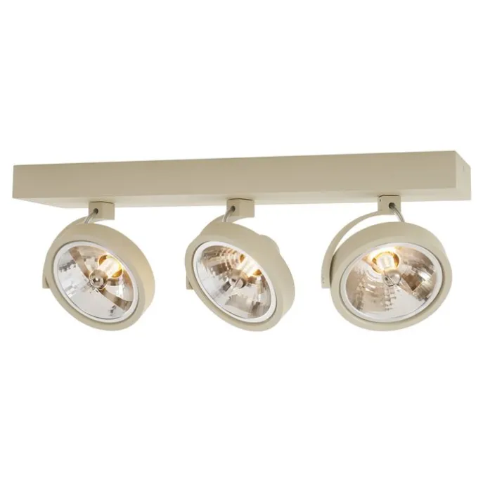 Moderne Deckenleuchte Beige G9 rund drehbar 3-flammig - Go