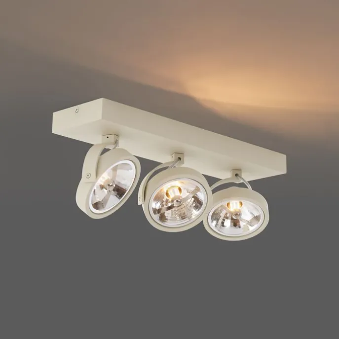 Moderne Deckenleuchte Beige G9 rund drehbar 3-flammig - Go