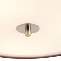 Moderne Deckenleuchte braun mit weiß 50 cm 3 Lichter - Drum Duo