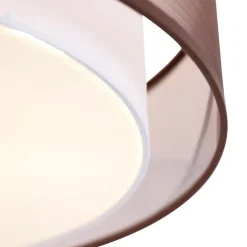 Moderne Deckenleuchte braun mit weiß 50 cm 3 Lichter - Drum Duo