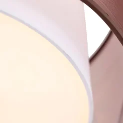 Moderne Deckenleuchte braun mit weiß 50 cm 3-flammig - Drum Duo