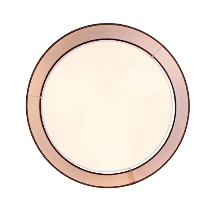 Moderne Deckenleuchte braun mit weiß 50 cm 3-flammig - Drum Duo