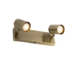 Moderne Deckenleuchte Bronze 2-flammig verstellbar rechteckig - Jeana