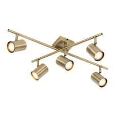 Moderne Deckenleuchte Bronze 5-flammig verstellbar rechteckig - Jeana