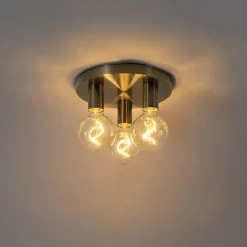 Moderne Deckenleuchte Bronze rund - Facil