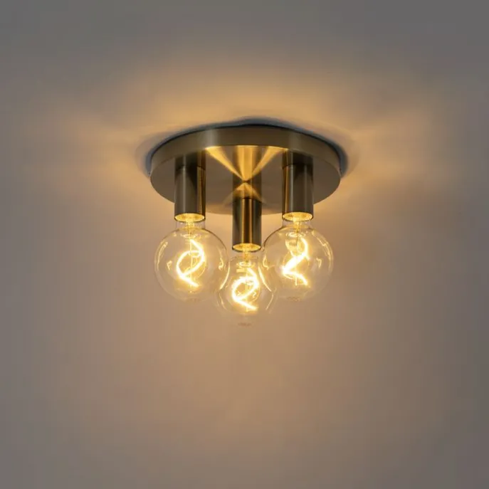 Moderne Deckenleuchte Bronze rund - Facil