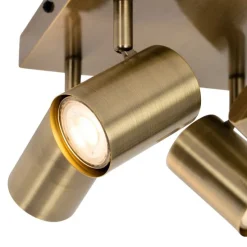 Moderne Deckenleuchte Bronze 4-flammig verstellbar rechteckig - Jeana