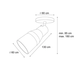 Moderne Deckenleuchte Dunkelbronze GU10 50mm rund - Stanley