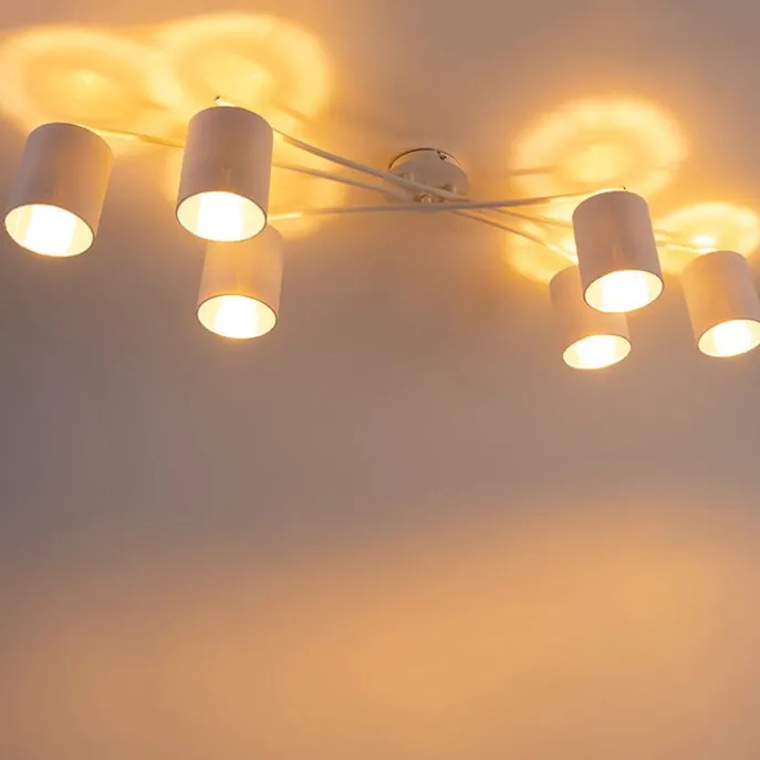 Moderne Deckenleuchte 6-Flammig weiß - Lofty