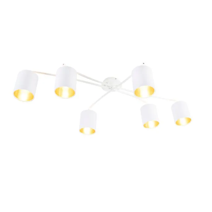 Moderne Deckenleuchte 6-Flammig weiß - Lofty