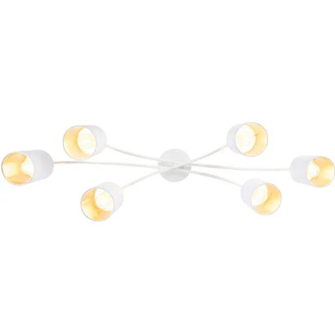 Moderne Deckenleuchte 6-Flammig weiß - Lofty