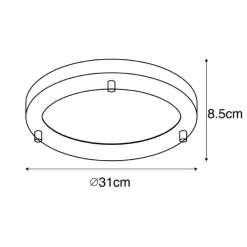 Moderne Deckenleuchte gold 31 cm IP44 - Yuma