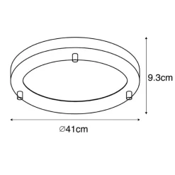 Moderne Deckenleuchte Gold 41 cm IP44 - Yuma