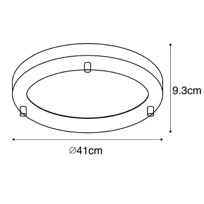 Moderne Deckenleuchte Gold 41 cm IP44 - Yuma
